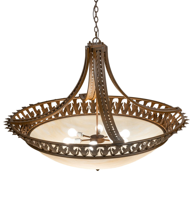 Meyda Tiffany 227562 Six Light Pendant, Rustic Iron
