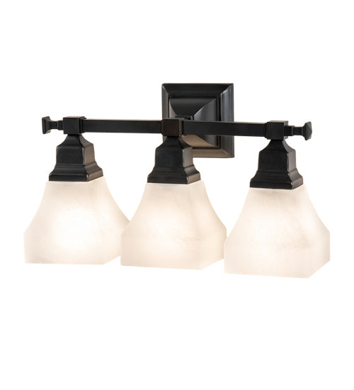 Meyda Tiffany 227611 Three Light Wall Sconce, Craftsman Brown