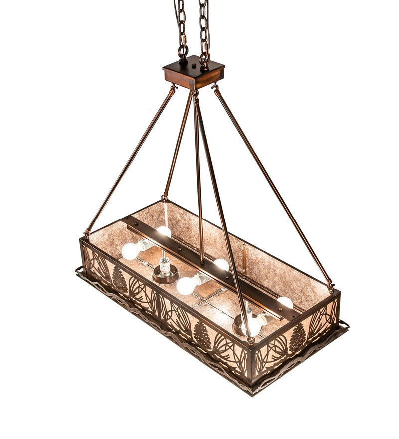 Meyda Tiffany 227680 Eight Light Pendant, Vintage Copper