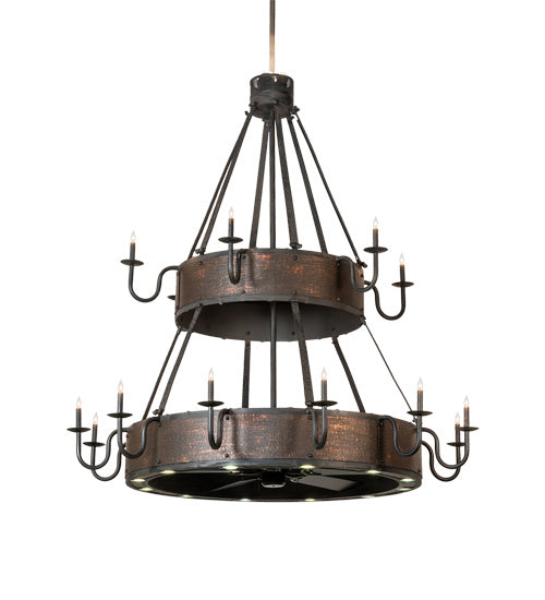 Meyda Tiffany 227743 LED Chandel-Air, Costello Black And Blackened Copper
