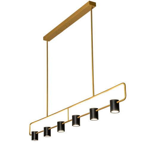 Meyda Tiffany 227974 LED Pendant, Goldtastic And Flat Black