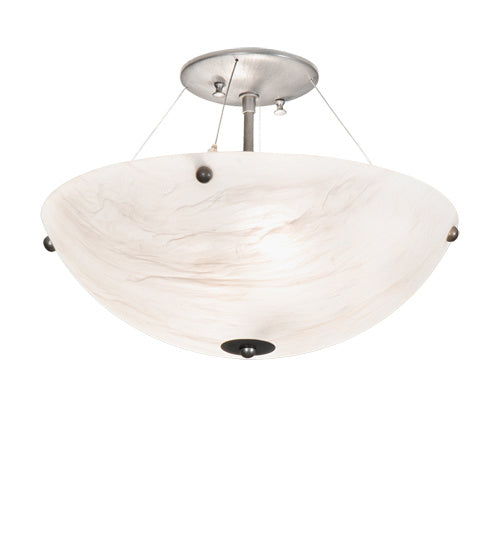 Meyda Tiffany 228455 Two Light Flush Mount, Brushed Nickel