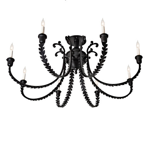 Meyda Tiffany 228458 LED Semi-Flushmount, Textured Black