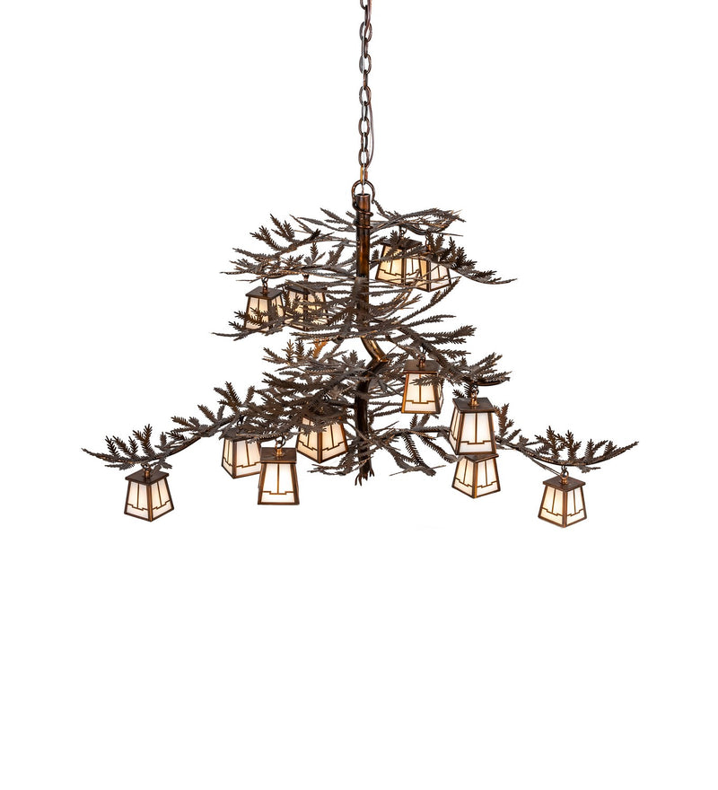 Meyda Tiffany 228470 12 Light Chandelier, Vintage Copper