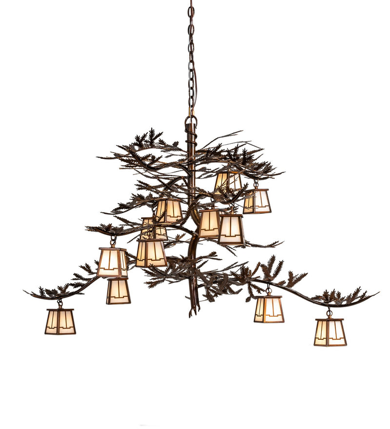 Meyda Tiffany 228470 12 Light Chandelier, Vintage Copper