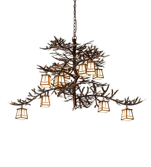 Meyda Tiffany 228470 12 Light Chandelier, Vintage Copper