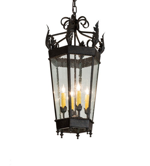 Meyda Tiffany 228623 Four Light Pendant, Golden Bronze