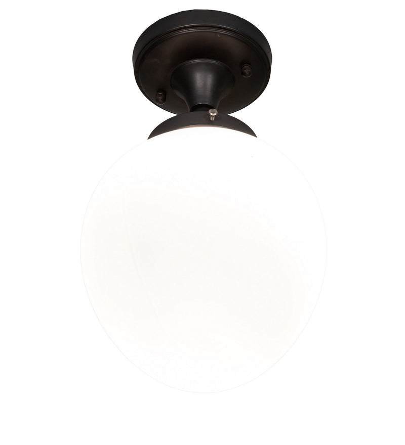 Meyda Tiffany 228674 One Light Flushmount, Craftsman Brown