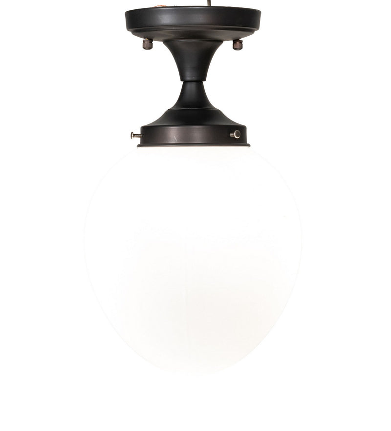 Meyda Tiffany 228674 One Light Flushmount, Craftsman Brown