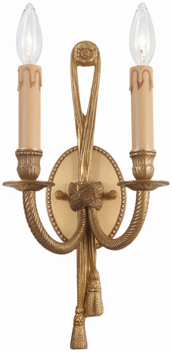 Metropolitan N9681B Two Light Wall Sconce, Antique Gold