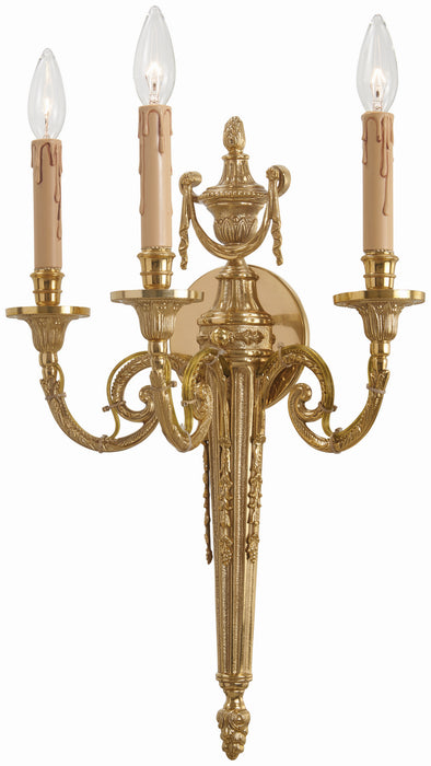 Metropolitan N9773 Three Light Wall Sconce, French Gold