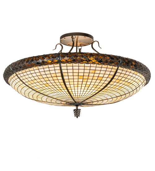 Meyda Tiffany 228742 Six Light Semi-Flushmount, Antique Copper