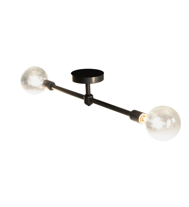 Meyda Tiffany 228850 Two Light Flushmount, Craftsman Brown