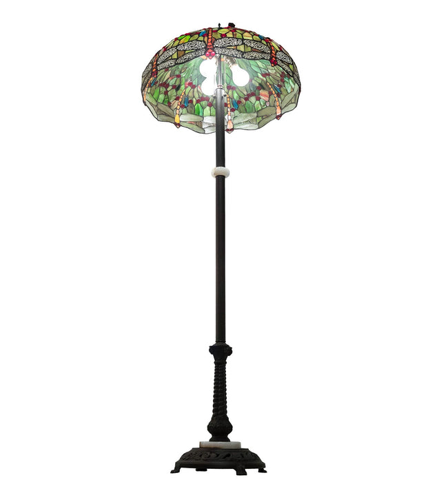 Meyda Tiffany 228851 Three Light Floor Lamp, Mahogany Bronze
