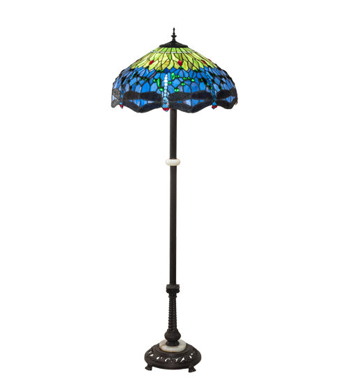 Meyda Tiffany 229124 Three Light Floor Lamp, Mahogany Bronze