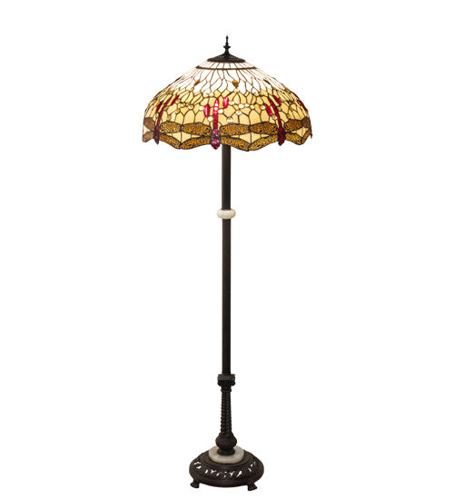 Meyda Tiffany 229132 Three Light Floor Lamp, Mahogany Bronze