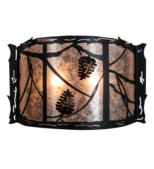 Meyda Tiffany 229135 Two Light Wall Sconce, Solar Black
