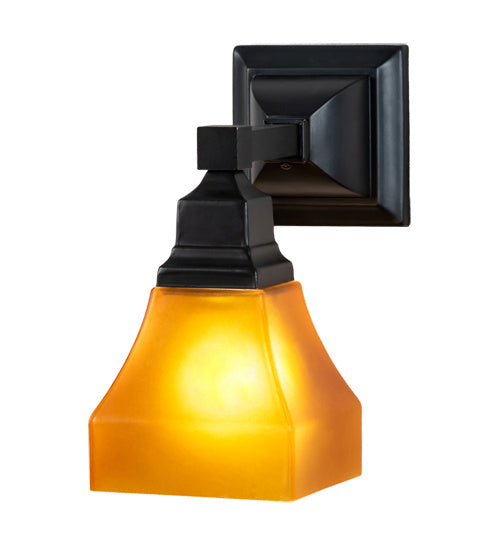 Meyda Tiffany 229385 One Light Wall Sconce, Craftsman Brown