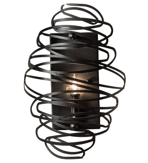 Meyda Tiffany 229531 One Light Wall Sconce, Textured Black