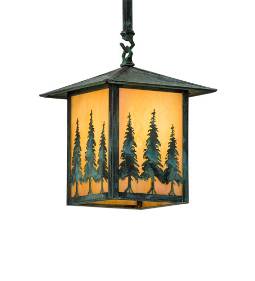 Meyda Tiffany 229695 One Light Pendant, Craftsman Verdigris