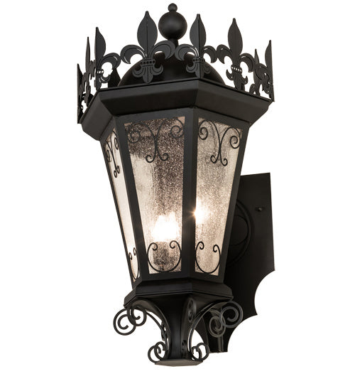 Meyda Tiffany 230017 Three Light Wall Sconce, Anodized Effect Black