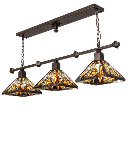 Meyda Tiffany 230064 Three Light Island Pendant, Mahogany Bronze