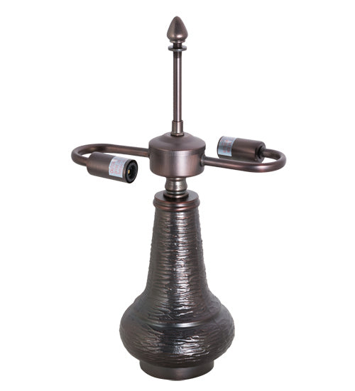 Meyda Tiffany 23027 Two Light Lamp Base, Mahogany Bronze