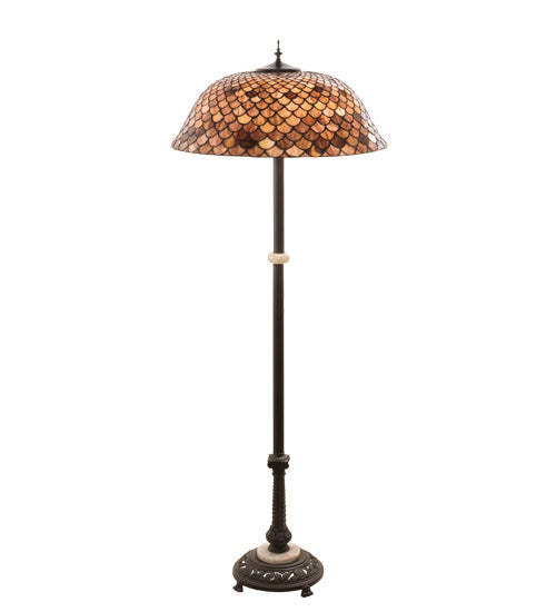 Meyda Tiffany 230384 Three Light Floor Lamp, Mahogany Bronze