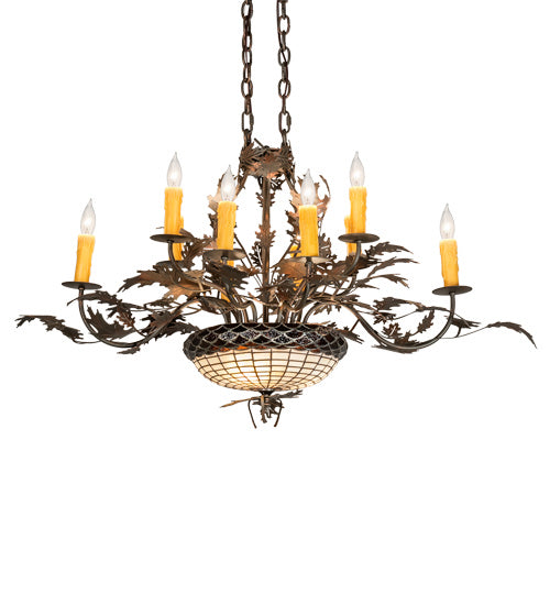 Meyda Tiffany 230421 Ten Light Chandelier, Old Copper Pot