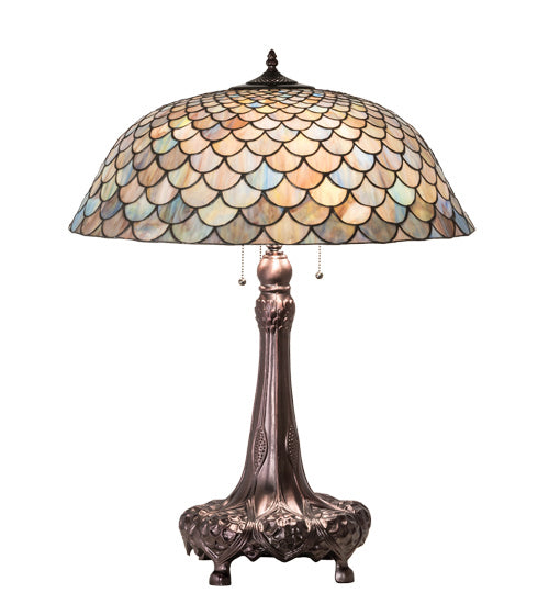 Meyda Tiffany 230462 Three Light Table Lamp, Mahogany Bronze