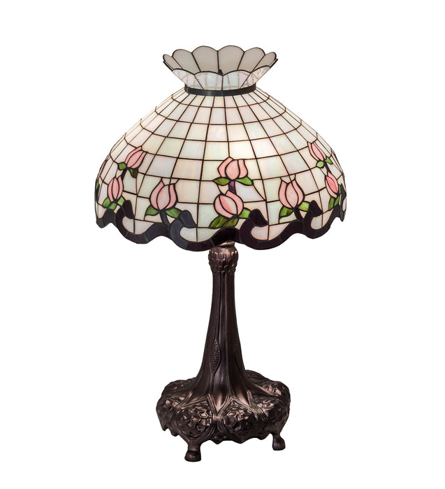 Meyda Tiffany 230471 Three Light Table Lamp, Mahogany Bronze