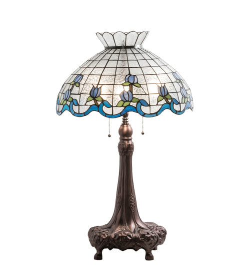 Meyda Tiffany 230472 Three Light Table Lamp, Mahogany Bronze