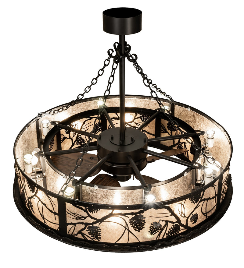 Meyda Tiffany 230595 LED Chandel-Air, Wrought Iron