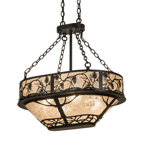 Meyda Tiffany 230600 Eight Light Pendant, Satin Black Wrought Iron