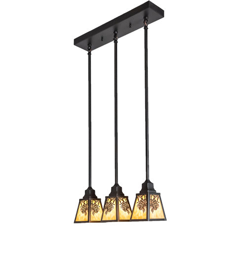 Meyda Tiffany 230802 Three Light Pendant, Craftsman Brown,Oil Rubbed Bronze