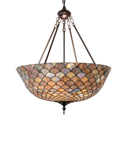 Meyda Tiffany 230828 Three Light Pendant, Mahogany Bronze