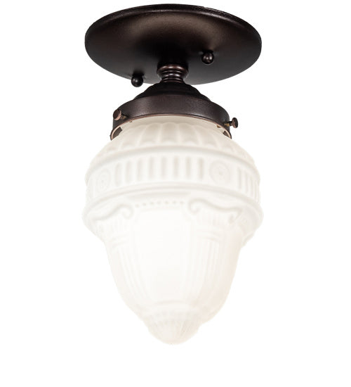 Meyda Tiffany 231008 One Light Flushmount, Mahogany Bronze