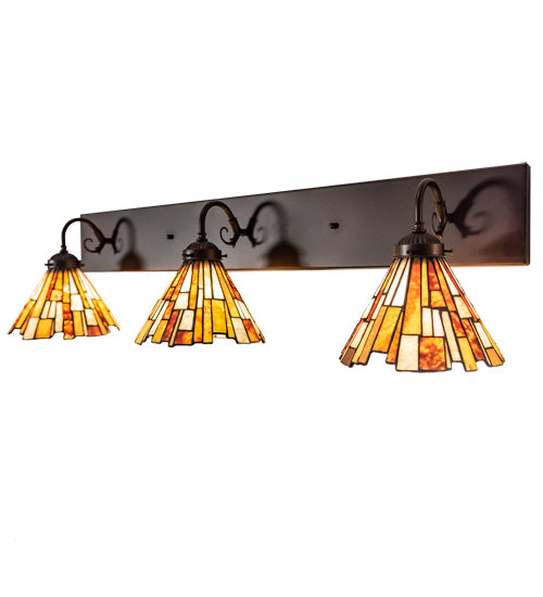 Meyda Tiffany 231033 Three Light Vanity, Mahogany Bronze