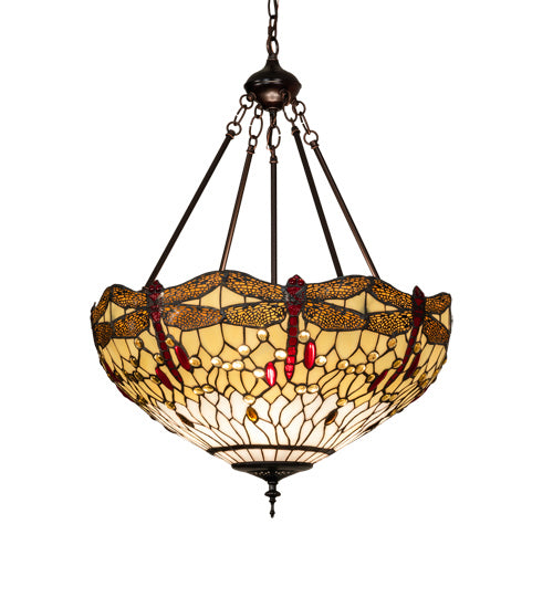 Meyda Tiffany 231114 Three Light Pendant, Mahogany Bronze