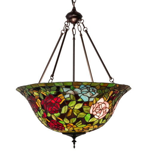 Meyda Tiffany 231116 Three Light Pendant, Mahogany Bronze