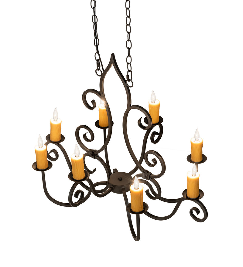 Meyda Tiffany 231962 Eight Light Chandelier, Oil Rubbed Bronze