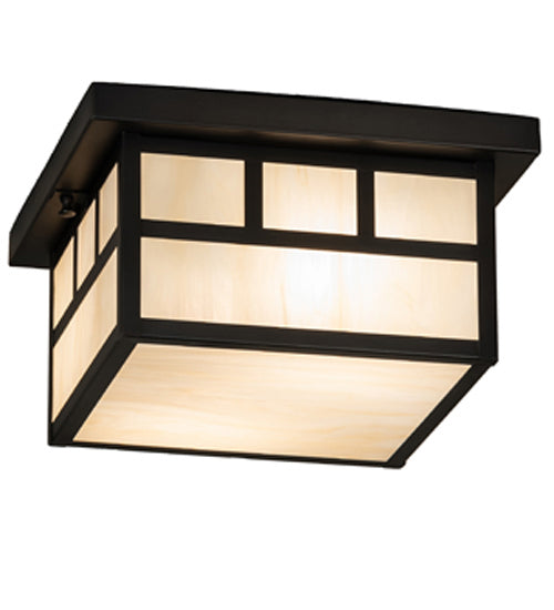 Meyda Tiffany 232171 Two Light Flush Mount, Craftsman Brown
