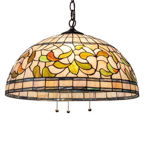 Meyda Tiffany 232183 Three Light Pendant, Mahogany Bronze
