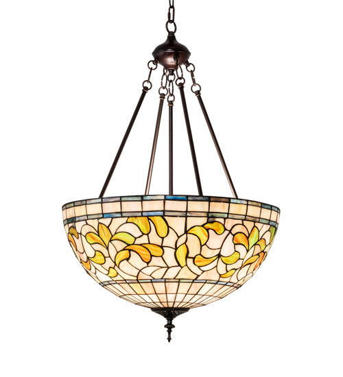 Meyda Tiffany 232184 Three Light Pendant, Mahogany Bronze