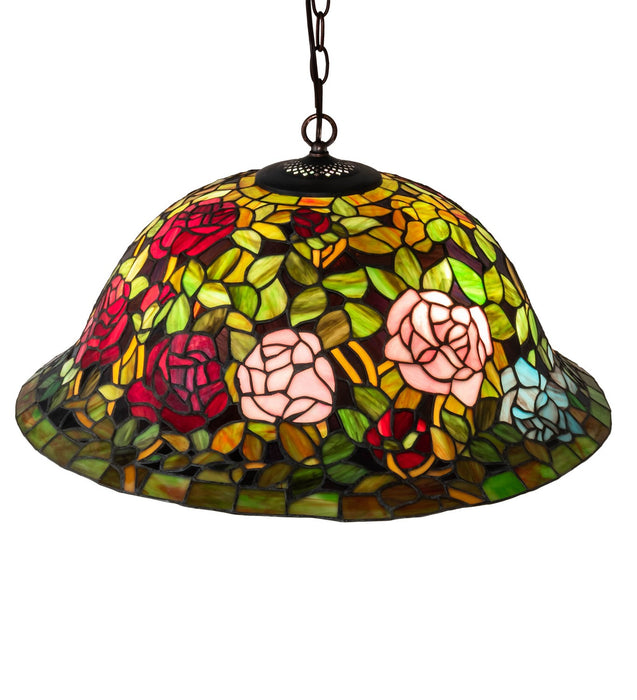 Meyda Tiffany 232210 Three Light Pendant, Mahogany Bronze