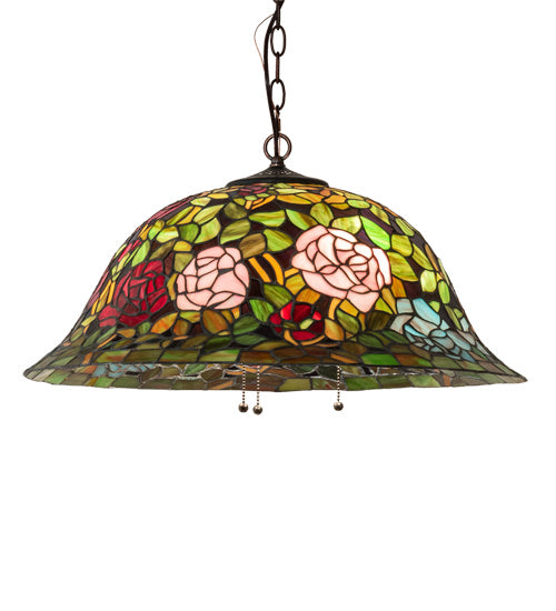 Meyda Tiffany 232210 Three Light Pendant, Mahogany Bronze