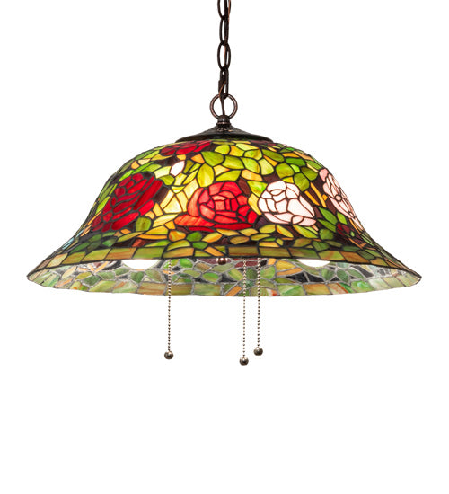 Meyda Tiffany 232777 Three Light Pendant, Mahogany Bronze