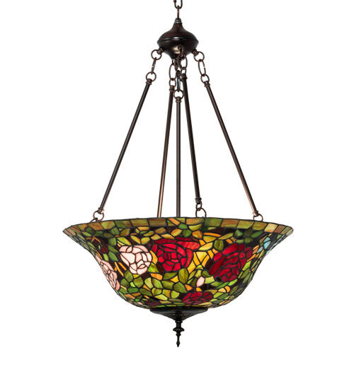 Meyda Tiffany 232778 Three Light Pendant, Mahogany Bronze