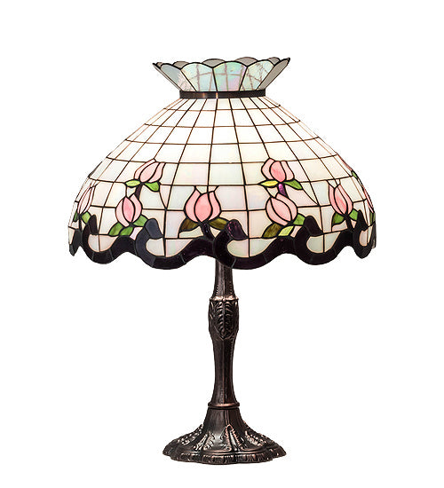 Meyda Tiffany 232791 Three Light Table Lamp, Mahogany Bronze