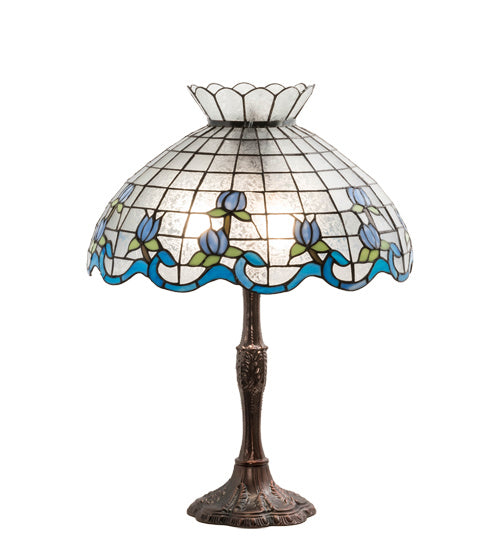 Meyda Tiffany 232793 Three Light Table Lamp, Mahogany Bronze